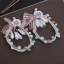 Flower Fairy Silver Bridal Jewelry 2019 Metal Flower Beading Rhinestone Tiara Earrings Wedding Accessories