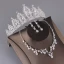 Chic / Beautiful Silver Bridal Jewelry 2019 Metal Beading Crystal Rhinestone Tiara Earrings Necklace Wedding Accessories