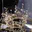 Chic / Beautiful Gold Bridal Jewelry 2019 Metal Tiara Earrings Star Crystal Pearl Accessories
