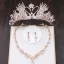 Amazing / Unique Gold Bridal Jewelry 2019 Metal Tiara Necklace Tassel Earrings Crystal Pearl Rhinestone Wedding Accessories