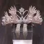 Amazing / Unique Gold Bridal Jewelry 2019 Metal Tiara Necklace Tassel Earrings Crystal Pearl Rhinestone Wedding Accessories