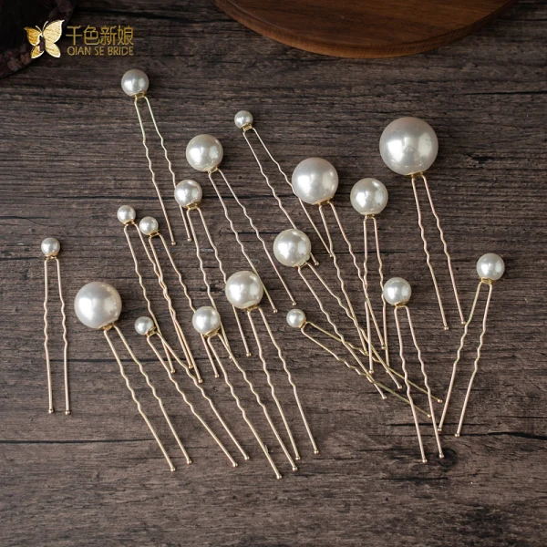 Modest / Simple Ivory Pearl Headpieces 2019 Metal Bridal Hair Accessories