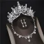 Chic / Beautiful Silver Bridal Jewelry 2019 Metal Rhinestone Beading Earrings Necklace Tiara Wedding Accessories
