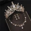 Chic / Beautiful Silver Bridal Jewelry 2019 Metal Rhinestone Beading Earrings Necklace Tiara Wedding Accessories