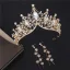 Chic / Beautiful Silver Bridal Jewelry 2019 Metal Rhinestone Beading Earrings Necklace Tiara Wedding Accessories