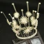 Piękne Złote Ozdoby Do Włosów Ślubne 2019 Metal Kwiat Tiara Frezowanie Perła Rhinestone Ślub Akcesoria