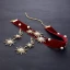 Chic / Beautiful Gold Bridal Jewelry 2019 Metal Tiara Earrings Burgundy Necklace Rhinestone Wedding Accessories