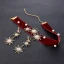 Chic / Beautiful Gold Bridal Jewelry 2019 Metal Tiara Earrings Burgundy Necklace Rhinestone Wedding Accessories