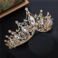 Chic / Beautiful Gold Tiara Earrings Necklace Beading Rhinestone 2019 Metal Bridal Jewelry Accessories