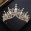 Chic / Beautiful Gold Tiara Earrings Necklace Beading Rhinestone 2019 Metal Bridal Jewelry Accessories