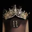 Fine Gull Tiara Øredobber Blomst Halskjede Brudesmykker 2019 Metall Rhinestone Beading Bryllup Tilbehør
