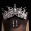 Fine Gull Tiara Øredobber Blomst Halskjede Brudesmykker 2019 Metall Rhinestone Beading Bryllup Tilbehør