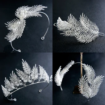 Fine Sølv Hodepynt Tiara Bryllup Tilbehør 2019 Metall Rhinestone Har Tilbehor