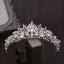 Chic / Beautiful Silver Tiara Earrings Flower Necklace Bridal Jewelry 2019 Metal Crystal Rhinestone Wedding Accessories