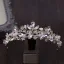 Chic / Beautiful Silver Tiara Earrings Flower Necklace Bridal Jewelry 2019 Metal Crystal Rhinestone Wedding Accessories