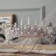Luksusowe Srebrny Tiara Ślub Akcesoria 2019 Stop Cyrkon Perła Ozdoby Do Włosów Ślubne