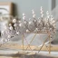 Luksusowe Srebrny Tiara Ślub Akcesoria 2019 Stop Cyrkon Perła Ozdoby Do Włosów Ślubne