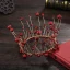 Charming Burgundy Pearl Tiara Earrings Wedding Accessories 2019 Metal Bridal Jewelry