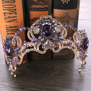 Mooie Prachtige Goud Druif Tiara 2019 Metaal Rhinestone Bruids Haaraccessoires