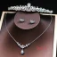 Classic Silver Tiara Necklace Earrings Wedding Accessories 2019 Metal Rhinestone Bridal Jewelry