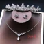 Classic Silver Tiara Necklace Earrings Wedding Accessories 2019 Metal Rhinestone Bridal Jewelry