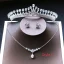 Classic Silver Tiara Necklace Earrings Wedding Accessories 2019 Metal Rhinestone Bridal Jewelry