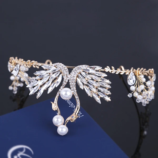 Unique Argenté Tiare Faux Diamant Perle Mariage Accessorize 2019 Métal Accessoire Cheveux Mariage