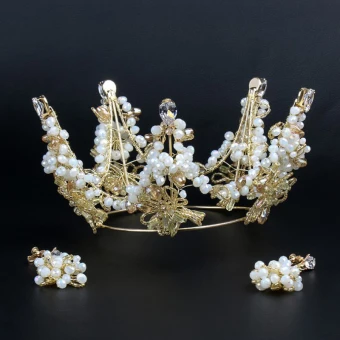 Fine Gull Tiara Beading Bryllup Tilbehør 2019 Metall Har Tilbehor