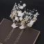 Flower Fairy Gold Bridal Jewelry 2019 Metal Butterfly Flower Rhinestone Pearl Tiara Tassel Earrings Accessories