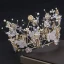 Flower Fairy Gold Bridal Jewelry 2019 Metal Butterfly Flower Rhinestone Pearl Tiara Tassel Earrings Accessories