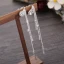 Modest / Simple Silver Bridal Jewelry 2019 Metal Rhinestone Tiara Tassel Earrings Wedding Accessories