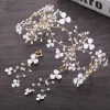 Flower Fairy Gold Bridal Jewelry 2019 Metal Beading Flower Headpieces Earrings Accessories