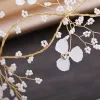 Flower Fairy Gold Bridal Jewelry 2019 Metal Beading Flower Headpieces Earrings Accessories