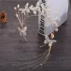 Fée Des Fleurs Doré Accessoire Cheveux Mariage 2019 Métal Papillon Faux Diamant Gland Accessoire Cheveux