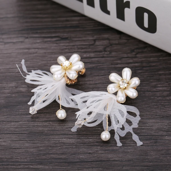 Fée Des Fleurs Doré Accessoire Cheveux Mariage 2019 Métal Papillon Faux Diamant Perle Accessoire Cheveux Boucles D'Oreilles Mariage Accessorize