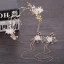 Flower Fairy Gold Bridal Jewelry 2019 Metal Pearl Crystal Flower Rhinestone Headpieces Tassel Earrings Wedding Accessories