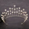 Hermoso Oro Tocados de novia 2019 Metal Estrella Crystal Tiara Boda Accesorios
