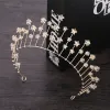 Hermoso Oro Tocados de novia 2019 Metal Estrella Crystal Tiara Boda Accesorios