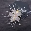 Snygga / Fina Guld Brud Huvudbonad 2019 Metall Hårsmycken Blomma Rhinestone Pärla Tillbehör