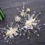 Snygga / Fina Guld Brud Huvudbonad 2019 Metall Hårsmycken Blomma Rhinestone Pärla Tillbehör