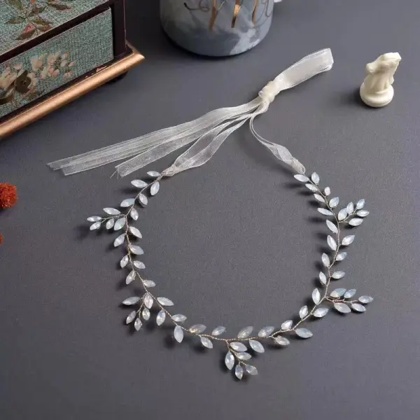 Proste / Simple Złote Ślub Opaski na głowę Ozdoby Do Włosów Ślubne 2019 Metal Koronki Rhinestone Ozdoby Do Włosów