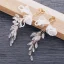 Eleganta Guld Bröllop Brudsmycken 2019 Metall Blomma Rhinestone Tiara Kristall Örhängen Tillbehör