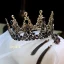 Vintage Barokowy Czarne Biżuteria Ślubna 2019 Metal Rhinestone Tiara Kutas Kolczyki Ślub Akcesoria