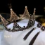 Vintage Barokowy Czarne Biżuteria Ślubna 2019 Metal Rhinestone Tiara Kutas Kolczyki Ślub Akcesoria