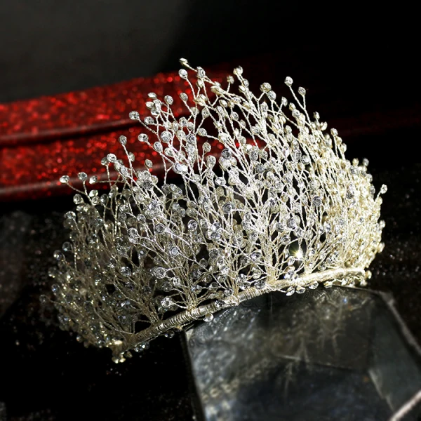 Fantastyczny Złote Ozdoby Do Włosów Ślubne 2019 Stop Rhinestone Tiara Ślub Akcesoria