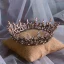 Vintage / Retro Baroque Black Rhinestone Tiara 2019 Metal Bridal Hair Accessories