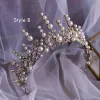 Vintage / Originale Baroque Noire Faux Diamant Tiare 2019 Métal Accessoire Cheveux Mariage