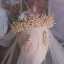 Snygga / Fina Guld Brud Huvudbonad 2019 Metall Handgjort Beading Pärla Rhinestone Tiara Bröllop Tillbehör