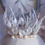 Luxury / Gorgeous White Wedding Bridal Hair Accessories 2019 Metal Tiara Earrings Crystal Rhinestone Leaf Beading Tassel Accessories
