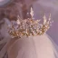 Elegant Gold Bridal Jewelry 2019 Metal Pearl Rhinestone Tiara Tassel Earrings Wedding Accessories
